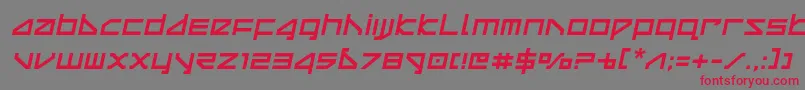 deltaraysemital Font – Red Fonts on Gray Background