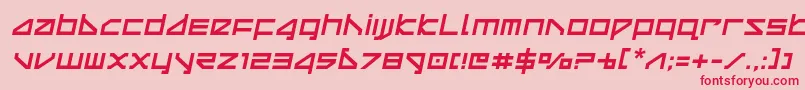 deltaraysemital Font – Red Fonts on Pink Background