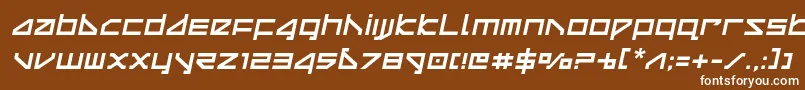 Czcionka deltaraysemital – białe czcionki na brązowym tle