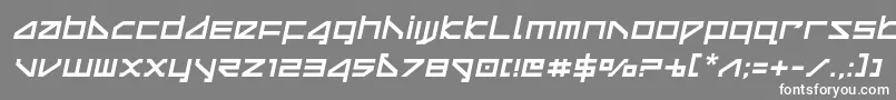 フォントdeltaraysemital – 灰色の背景に白い文字