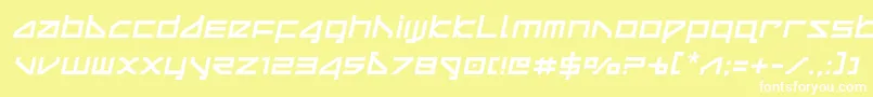 deltaraysemital Font – White Fonts on Yellow Background