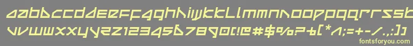 deltaraysemital Font – Yellow Fonts on Gray Background