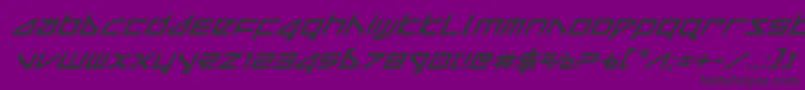 deltaraysuperital-Schriftart – Schwarze Schriften auf violettem Hintergrund