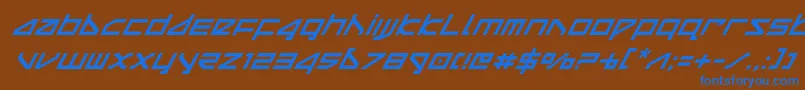 deltaraysuperital Font – Blue Fonts on Brown Background