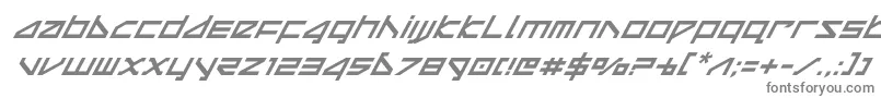 フォントdeltaraysuperital – 白い背景に灰色の文字