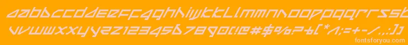 deltaraysuperital Font – Pink Fonts on Orange Background