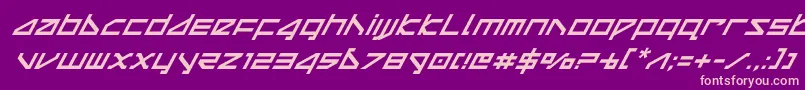 deltaraysuperital Font – Pink Fonts on Purple Background