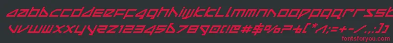 deltaraysuperital Font – Red Fonts on Black Background