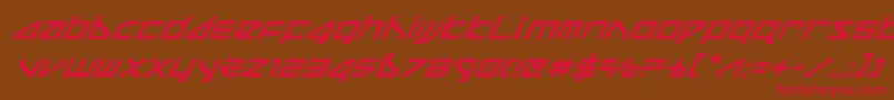 deltaraysuperital Font – Red Fonts on Brown Background