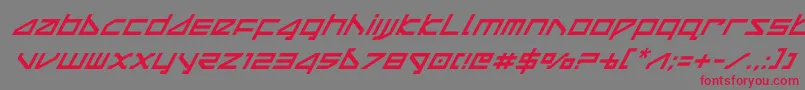 deltaraysuperital Font – Red Fonts on Gray Background