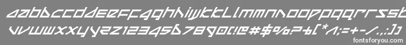 deltaraysuperital Font – White Fonts on Gray Background