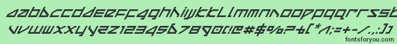 deltaraysuperital Font – Black Fonts on Green Background