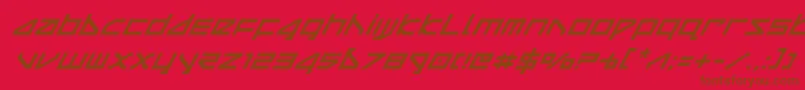 deltaraysuperital Font – Brown Fonts on Red Background