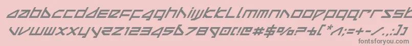 deltaraysuperital Font – Gray Fonts on Pink Background