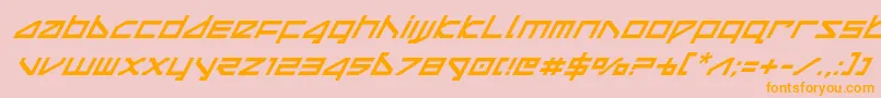 deltaraysuperital Font – Orange Fonts on Pink Background