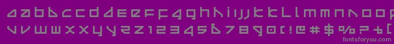 フォントdeltaraytitle – 紫の背景に灰色の文字