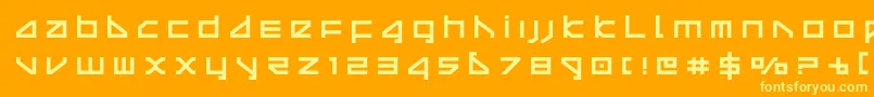 deltaraytitle Font – Yellow Fonts on Orange Background