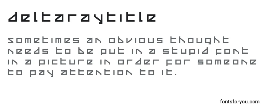 Обзор шрифта Deltaraytitle