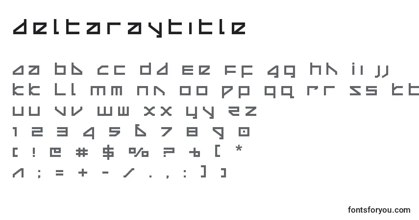 Schriftart Deltaraytitle (124914) – Alphabet, Zahlen, spezielle Symbole