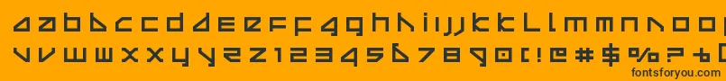 deltaraytitle Font – Black Fonts on Orange Background
