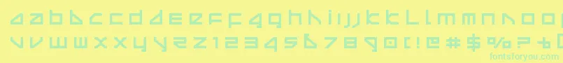 deltaraytitle Font – Green Fonts on Yellow Background