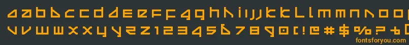 フォントdeltaraytitle – 黒い背景にオレンジの文字