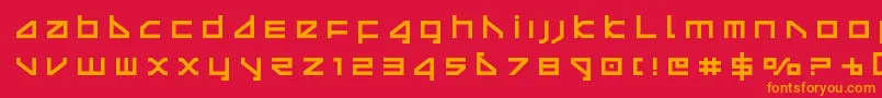 deltaraytitle Font – Orange Fonts on Red Background