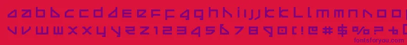 deltaraytitle Font – Purple Fonts on Red Background