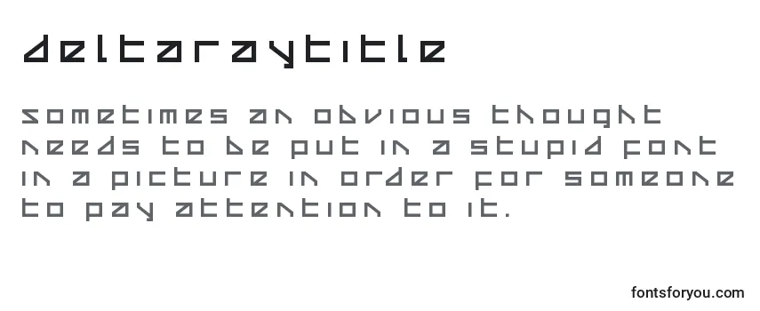 Deltaraytitle (124914) フォントのレビュー