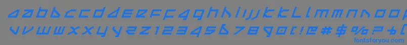 フォントdeltaraytitleital – 灰色の背景に青い文字