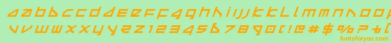 deltaraytitleital Font – Orange Fonts on Green Background