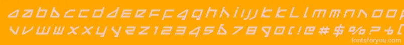 Fonte deltaraytitleital – fontes rosa em um fundo laranja