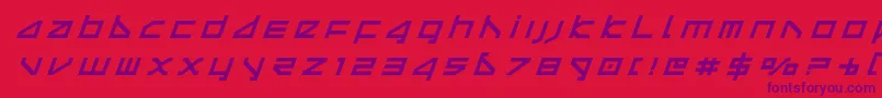 deltaraytitleital Font – Purple Fonts on Red Background