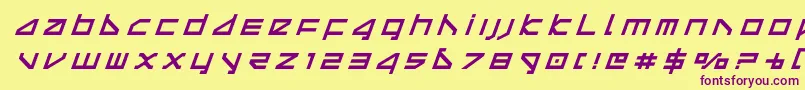 deltaraytitleital Font – Purple Fonts on Yellow Background