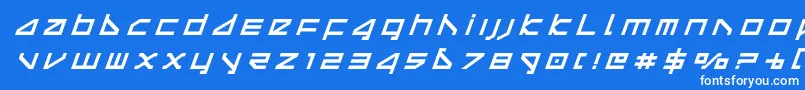 フォントdeltaraytitleital – 青い背景に白い文字