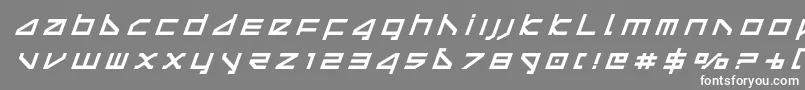 フォントdeltaraytitleital – 灰色の背景に白い文字