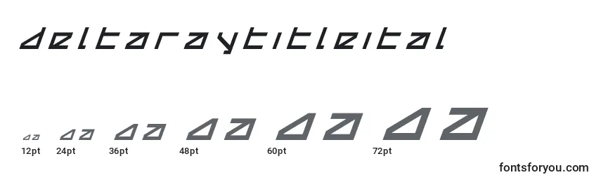 Размеры шрифта Deltaraytitleital