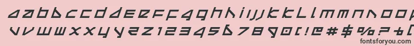 フォントdeltaraytitleital – ピンクの背景に黒い文字