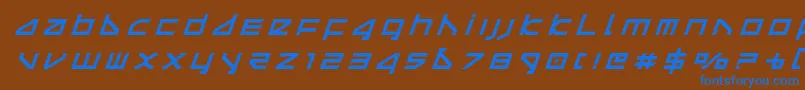 deltaraytitleital Font – Blue Fonts on Brown Background