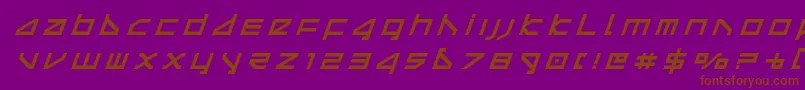 deltaraytitleital Font – Brown Fonts on Purple Background