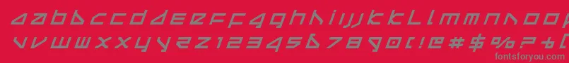 deltaraytitleital Font – Gray Fonts on Red Background