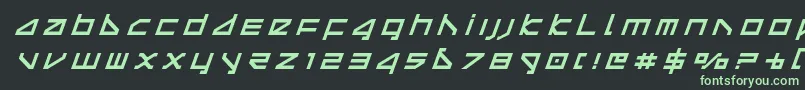 deltaraytitleital Font – Green Fonts on Black Background