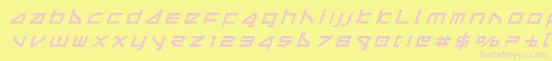 deltaraytitleital Font – Pink Fonts on Yellow Background