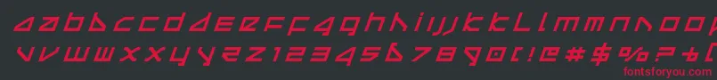 deltaraytitleital Font – Red Fonts on Black Background