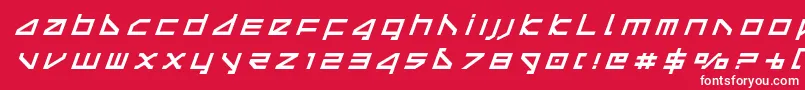 フォントdeltaraytitleital – 赤い背景に白い文字