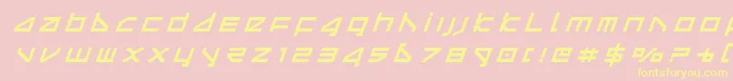 deltaraytitleital Font – Yellow Fonts on Pink Background