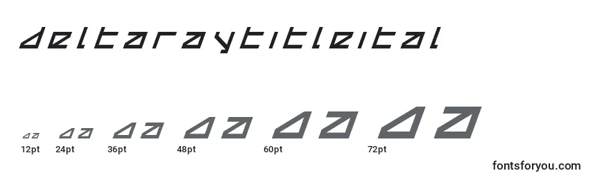 Размеры шрифта Deltaraytitleital (124916)