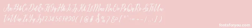 delthami Font – White Fonts on Pink Background