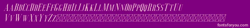 Deluce Italic Font – Pink Fonts on Purple Background