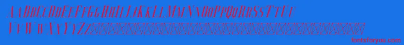 Deluce Italic Font – Red Fonts on Blue Background